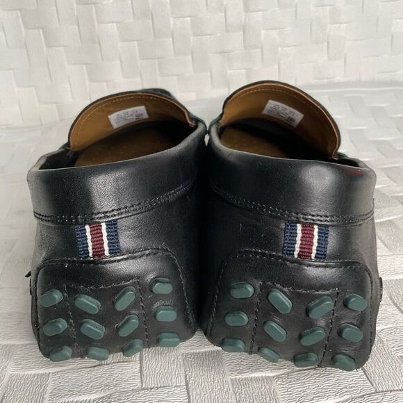Lacoste Men's 11,5 Concours Black Leather Loafers Slip On Moccasins Driving - Picture 4 of 9